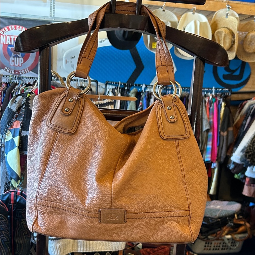 THE SAK Tan Leather Tote Bag